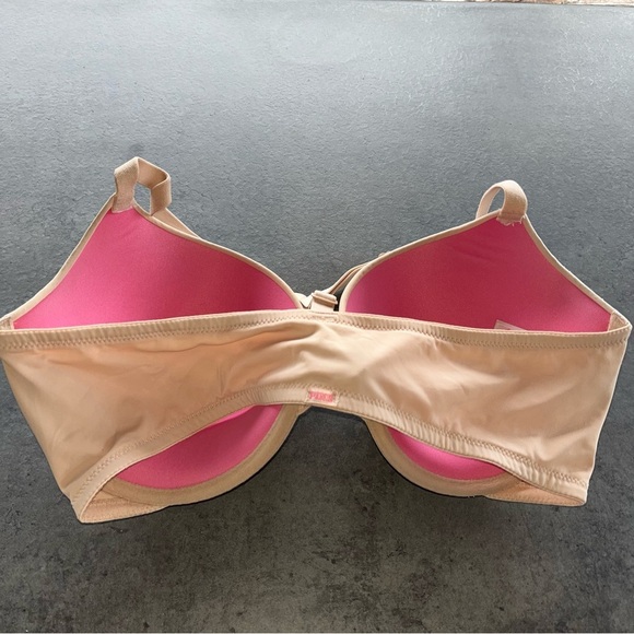 Victoria's Secret PINK bra front clasp 36dd 36e beige - Picture 4 of 5